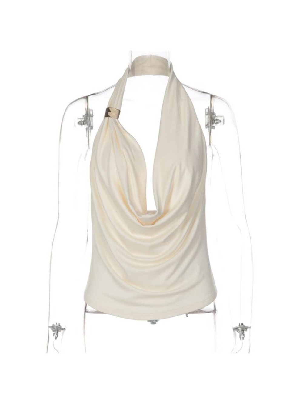 Halter Neck Ruched Tank - Picture 5 of 12